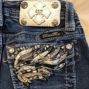 Miss Me Girls bling bootcut jeans - size 7